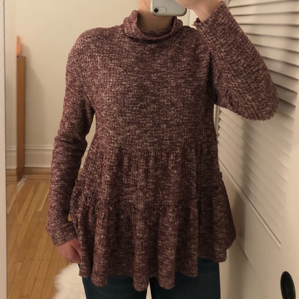 Anthropologie Mock Neck Sweater